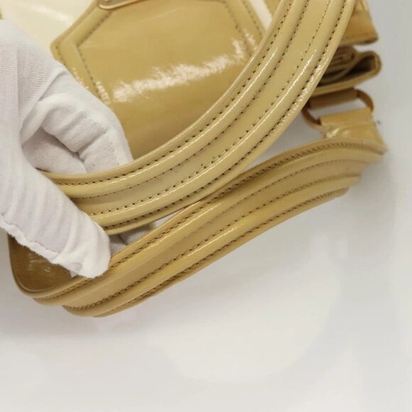 LOUIS VUITTON Cruise line Sac Bicolor Hand Bag Enamel Yellow - Picture 4 of 15